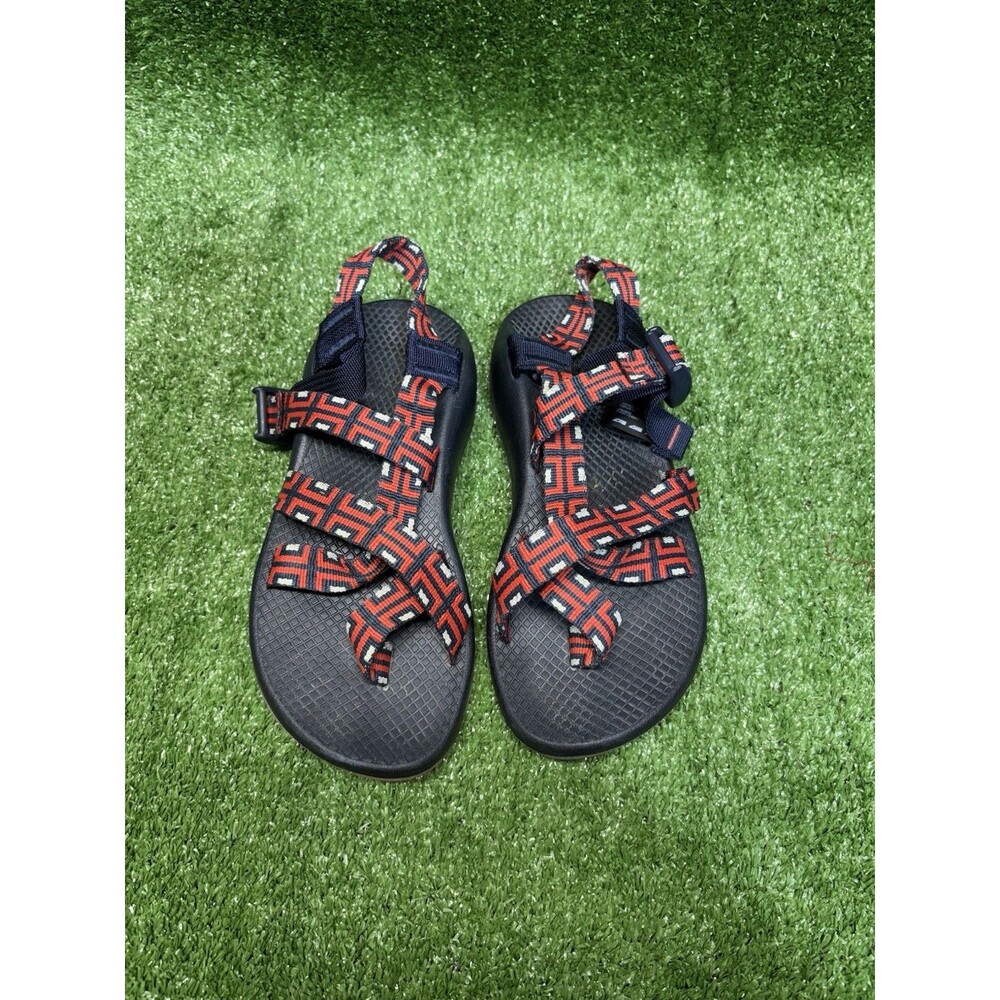 Womens Chaco Z2 Classic Sandals Size 6 Red Geometric Strappy Hiking Casual